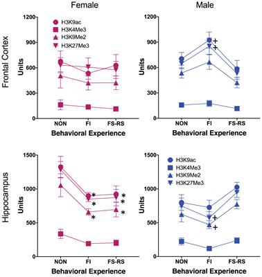 Different Behavioral Experiences Produce Distinctive Parallel Changes in, and Correlate With, Frontal Cortex and Hippocampal Global Post-translational Histone Levels